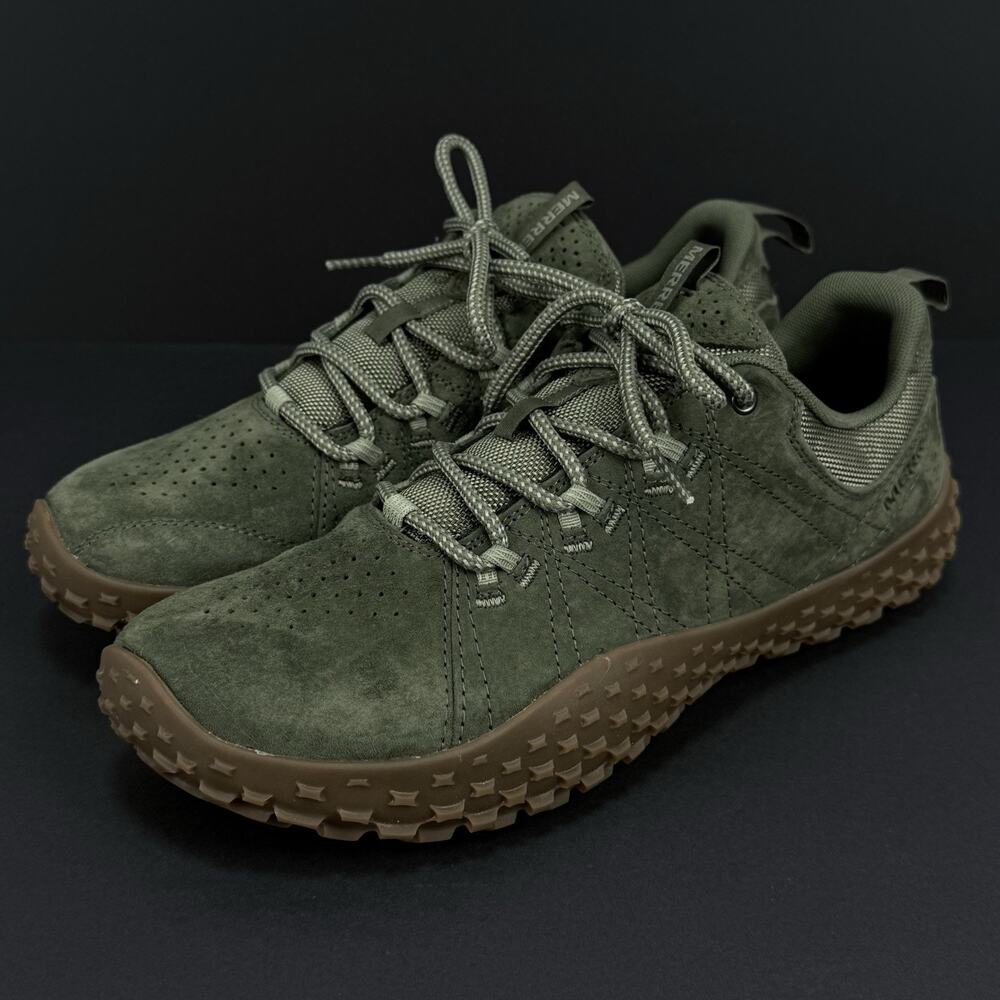 Merrell Wrapt Quantum Grip Barefoot Trail Shoes Women’s Size 11 Green Suede